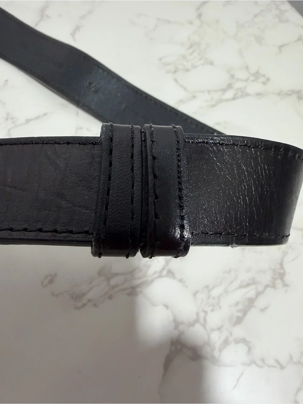 Vintage‎ Black Women's Leather Belt with Ornate Silver Buckle - S/M